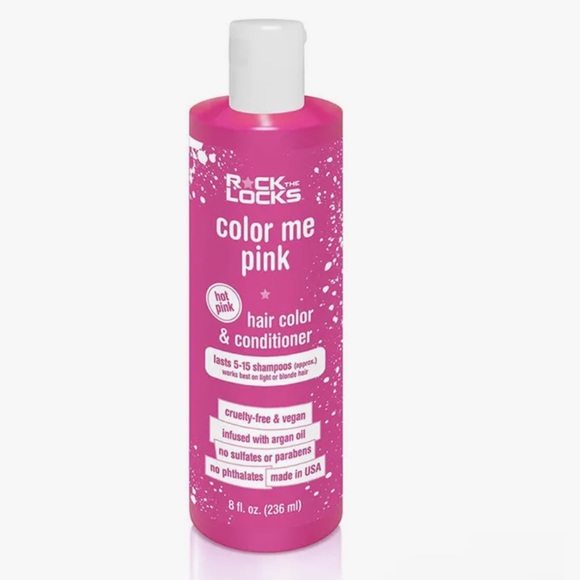 Kids - Rock The Locks Pink Hair Color & Conditioner 8 fl oz Washable Dye Vegan - Picture 1 of 6